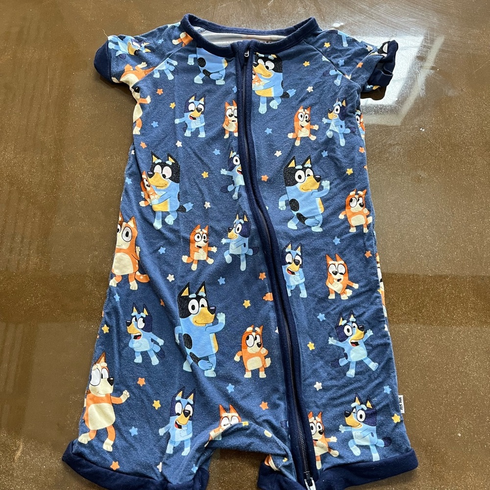 Little sleepies bluey 2t shorty